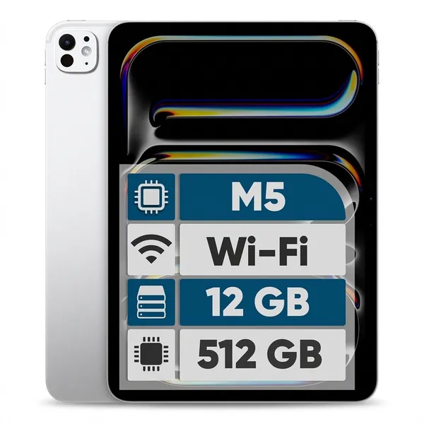 تبلت ۱۱ اینچ اپل مدل iPad Pro 2025 M5 Wi-Fi با ظرفیت 512 گیگابایت و رم 12 گیگابایت