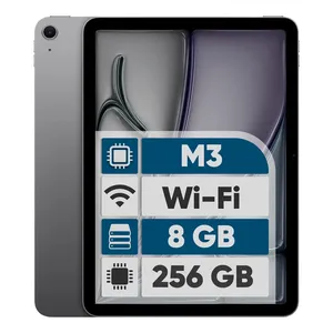 Apple ipad Air 11 2025 M3 Wi-Fi LLA, 256GB and 8GB Ram Tablet - angle 4