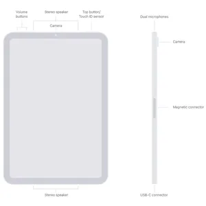 Apple iPad mini 7th Generation 2024 Wi-Fi 8.3 inch Tablet 256GB and 8GB Ram  - angle 28