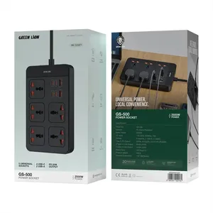 چندراهی برق گرین لاین مدل GS 500 با 5 پریز و 6 پورت USB - angle 8