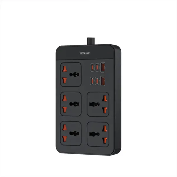 چندراهی برق گرین لاین مدل GS 500 با 5 پریز و 6 پورت USB