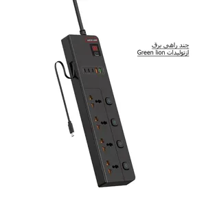چندراهی برق گرین لاین مدل GS-800 با 4 پریز و 5 پورت USB - angle 7