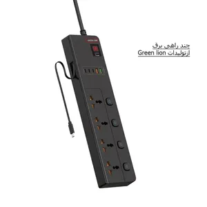 چندراهی برق گرین لاین مدل GS-800 با 4 پریز و 5 پورت USB - angle 8