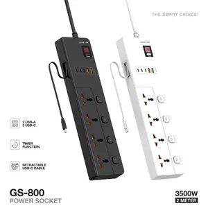 چندراهی برق گرین لاین مدل GS-800 با 4 پریز و 5 پورت USB - angle 12