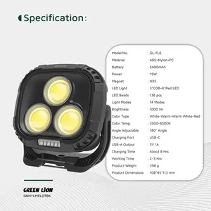 چراغ روشنایی گرین لاین مدل GNHYLMELGTBK با نور 1000 لومن - angle 7