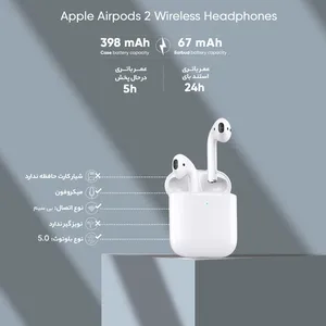 هدفون بلوتوثی اپل AirPods نسل جدید با طراحی ارگونومیک و کیفیت صدای بالا - angle 18
