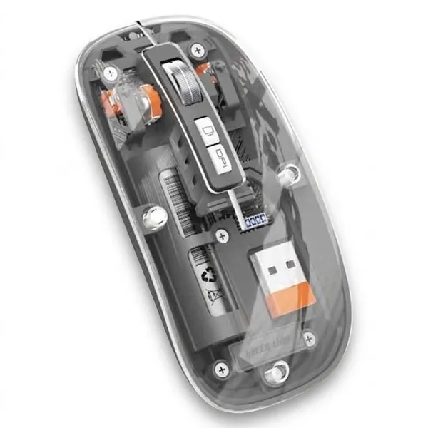 ماوس بی سیم گرین لاین مدل Transparent Mouse 2 با طراحی شفاف و ارگونومیک