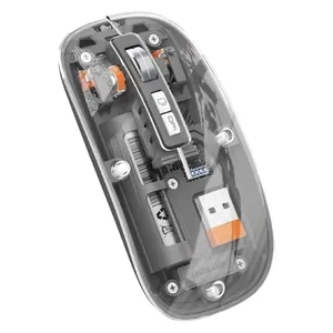 ماوس بی سیم گرین لاین مدل Transparent Mouse 2 با طراحی شفاف و ارگونومیک - angle 3
