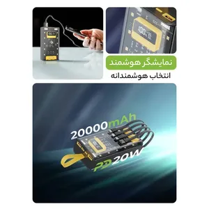 پاوربانک 20 وات گرین لاین Transparent Pro با ظرفیت 20000 میلی آمپر ساعت - angle 19