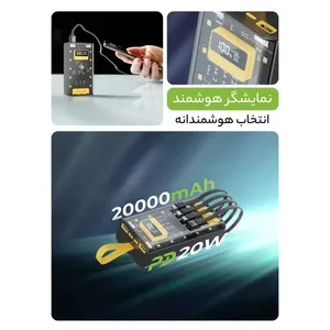 پاوربانک 20 وات گرین لاین Transparent Pro با ظرفیت 20000 میلی آمپر ساعت - angle 20