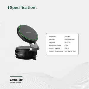 پایه نگهدارنده گوشی موبایل گرین لاین GX-41 SUCTION با مکش قوی - angle 6