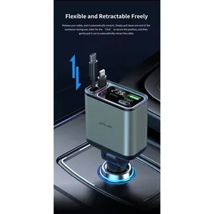 شارژر فندکی گرین لاین Retractable 90W با قابلیت شارژ سریع - angle 3