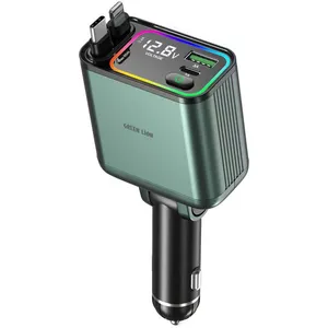 شارژر فندکی گرین لاین Retractable 90W با قابلیت شارژ سریع - angle 1