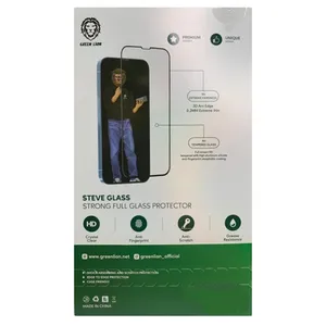 Steve model green screen protector suitable for Apple iPhone 13 / 13 Pro - angle 34