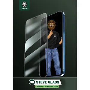 Steve model green screen protector suitable for Apple iPhone 13 / 13 Pro - angle 30